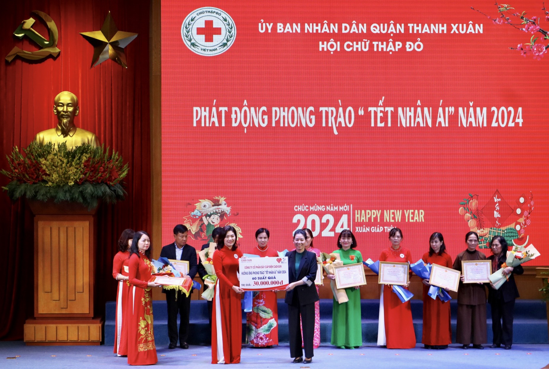 CADI-SUN đồng hành cùng Hội Chữ thập đỏ Q. Thanh Xuân chăm lo Tết cho người nghèo